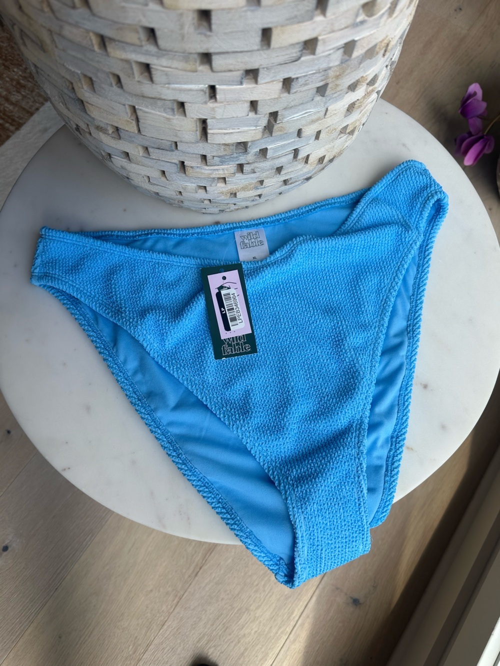 wild fable Blue Textured Bikini Bottoms